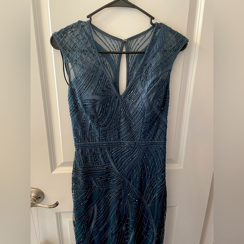 aidan mattox beaded gown